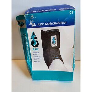 Med Spec ASO Ankle Stabilizer - Black, Size Large, Damaged Box but Item Is New
